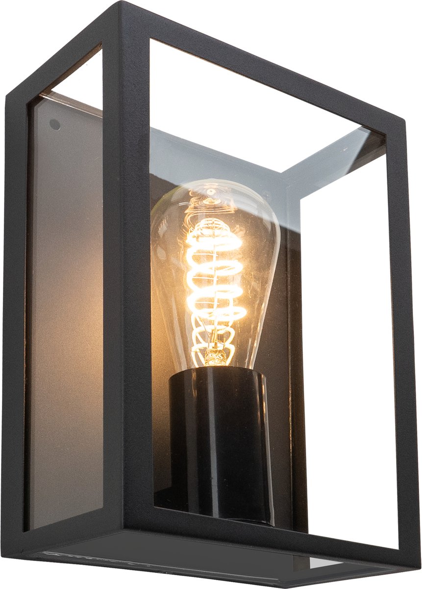 Bol.com EGLO Alamonte 1 Wandlamp Buiten - E27 - 26 cm - Zwart aanbieding