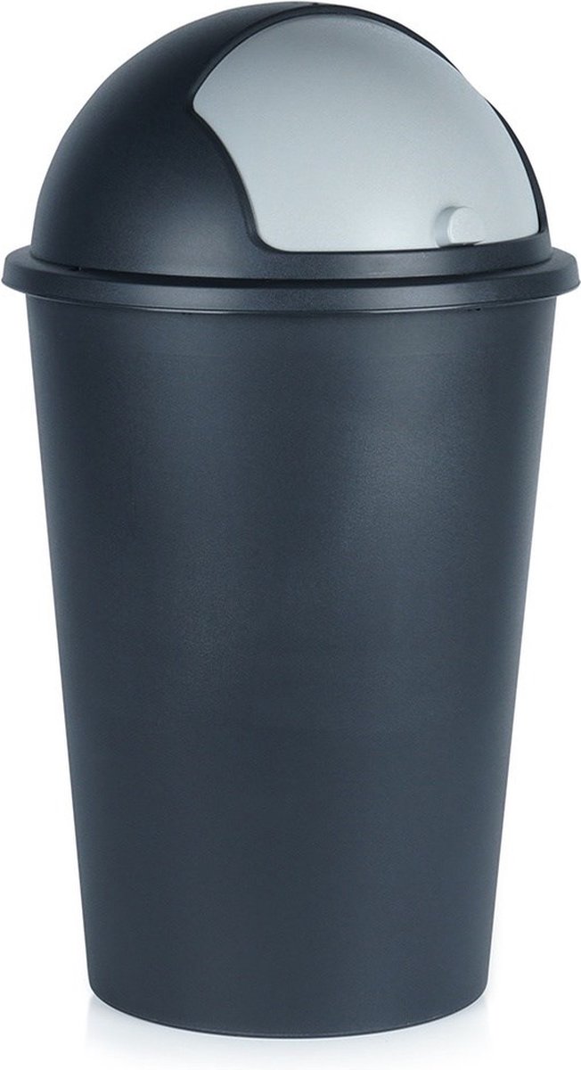 Goedkoopste Prullenbak Plastic Zwart 50 l - Afvalmand - Afvalemmer