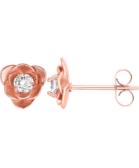 Malinsi Boucles Boucles d'oreilles Clips d'oreilles Femme Rose - Or Rose 9mm Complet Acier Inoxydable - Bijoux Boucles d'oreilles Femme - Boucles d'oreilles Clous Fille