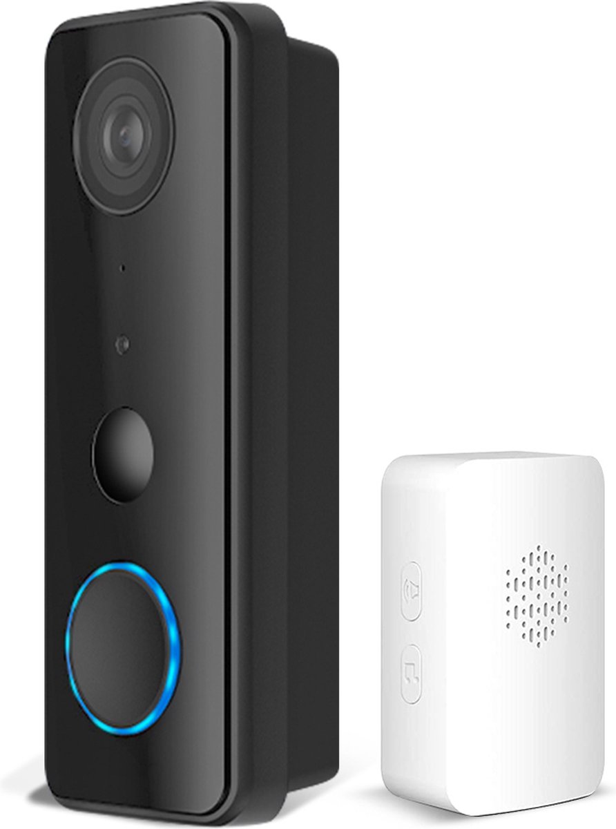 Slimme deurbel - Videodeurbel - 1080P HD - 135° groothoek - IP65 waterdicht - Privacy en veiligheid - Met radar- en PIR-detectie - Aangepast aan 2.4G WiFi - Tweeweg audio - Slimme - €61,19