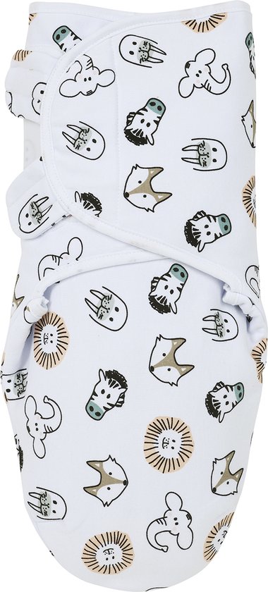 Meyco Baby Animal swaddlemeyco inbakerdoek gevoerd - multicolour - 0-3 maanden - 2.0 TOG