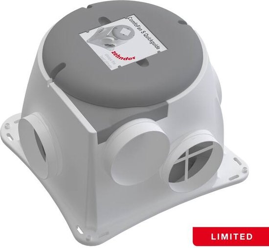 Zehnder ComfoFan S ventilatiebox, wit met grijs. Gelimiteerde editie.
