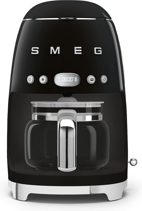 Foto: Smeg dcf02bleu filterkoffiemachine zwart warmhoudfunctie