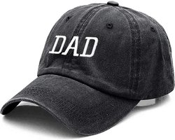 Cap Dad zwart/antraciet met geborduurde tekst - babyshower - genderreveal - geboorte - zwanger - baby - cap - dad