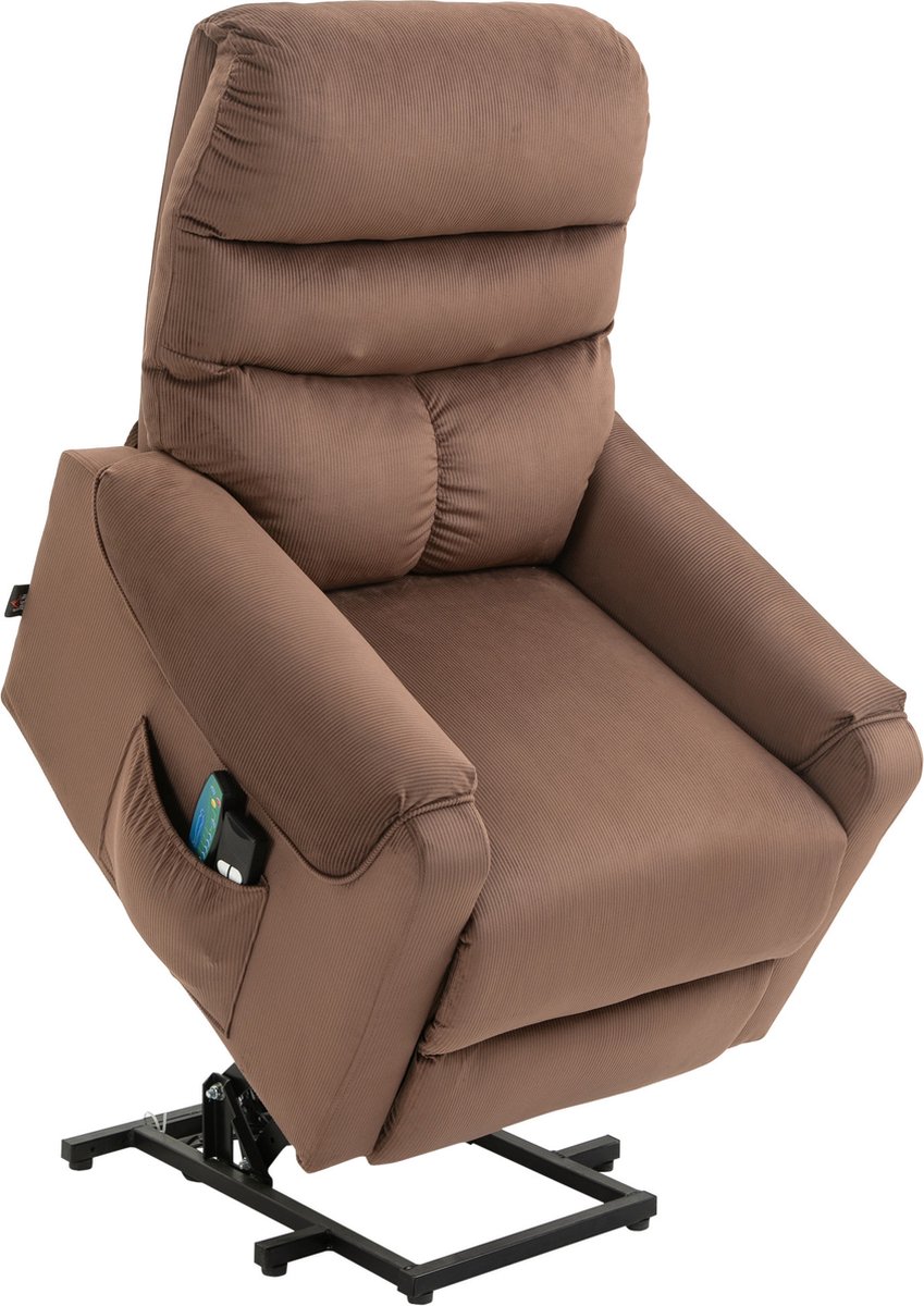 Afbeelding 2 van HOMCOM Relaxfauteuil met Sta-op Functie Bruin