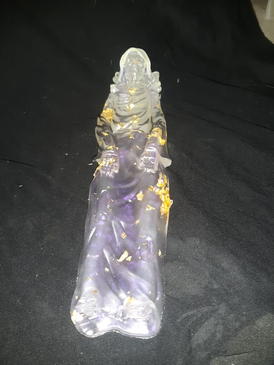 starwolf, wierrookhouder in vorm van lijkwade, doorzichtig met goudvlokken, geschenk
