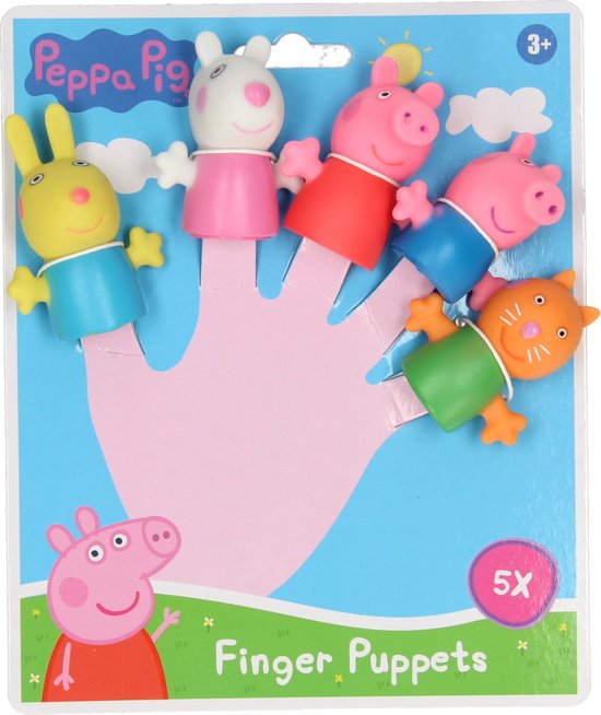 Marionnettes à doigt Peppa Pig - 5 personnages - Jeu