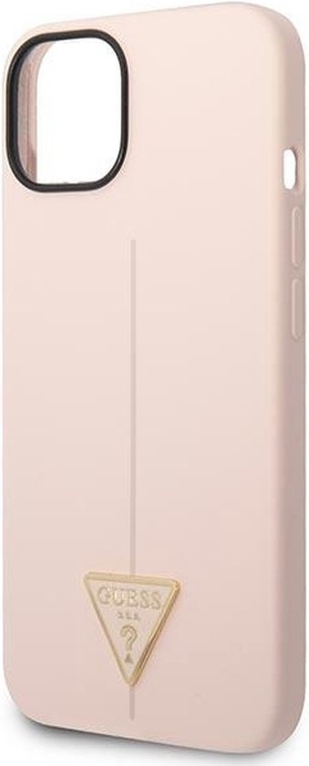 Guess - GUHCP14MSLTGP - iPhone - 14 - Plus - 6.7 - rose/rose - coque rigide - silicone - triangle