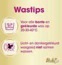 Wastips voor Robijn wascapsules: advies voor gekleurde was en het apart wassen van donkere was.