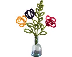 Maak 'T Zelf DIY Workshop Hobby Pakket Volwassenen - Bloemen Punniken Multicolor - Kerstcadeau - Creatief - Doe het zelf Cadeau - Cadeaupakket - Workshop in een Doosje - Knutselpakket