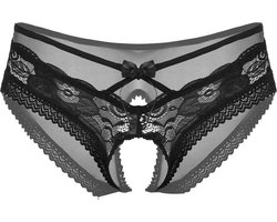 Open Sexy Heren Slip - Lingerie voor Mannen - Onderbroek - Ondergoed - Zwart