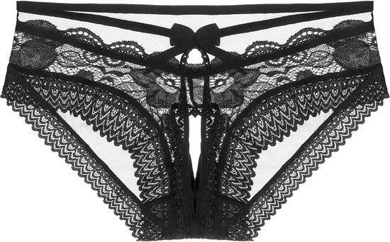 Slips ouverts sexy pour hommes - Lingerie pour hommes - Caleçons - Sous-vêtements - Zwart