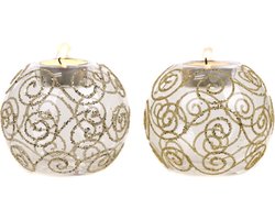 Goodwill - Waxinelichthouder - Champagne - L10 x H10 cm - 2 stuks