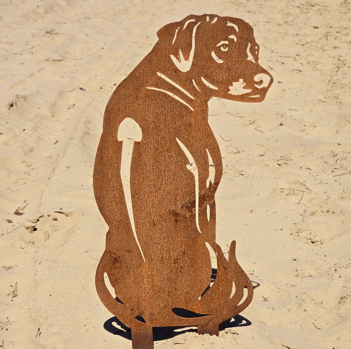 rhodesian ridgeback - tuinbeeld - cortenstaal - ware grootte - NL fabrikaat