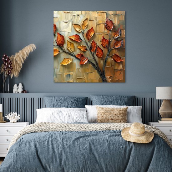 Poster 100x100 cm - Arbre - Abstrait - Nature - Art - Posters - Décoration chambre - Décoration murale salon - Décoration murale chambre XXL
