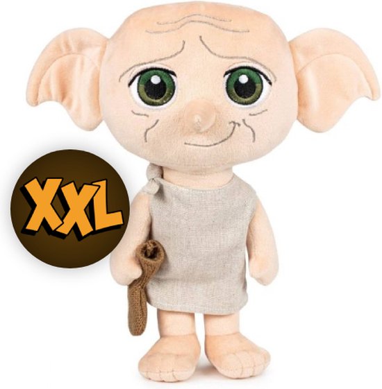 Dobby - Harry Potter Pluche Knuffel XXL 110 cm {Speelgoed XL Magische Knuffelpop Knuffeldier voor Kinderen Jongens Meisjes | Ron Weasley, Hermione Granger, Voldemort, Hagrid, Snape, Dumbledore, Dobby}