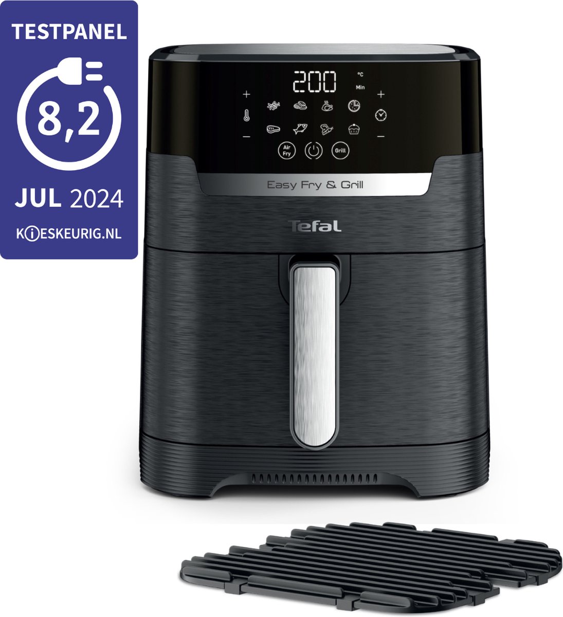 Afbeelding 2 van Tefal Easy Fry & Grill Precision EY5058 - Airfryer - 4,2L - 1500W - Grillfunctie - Antraciet