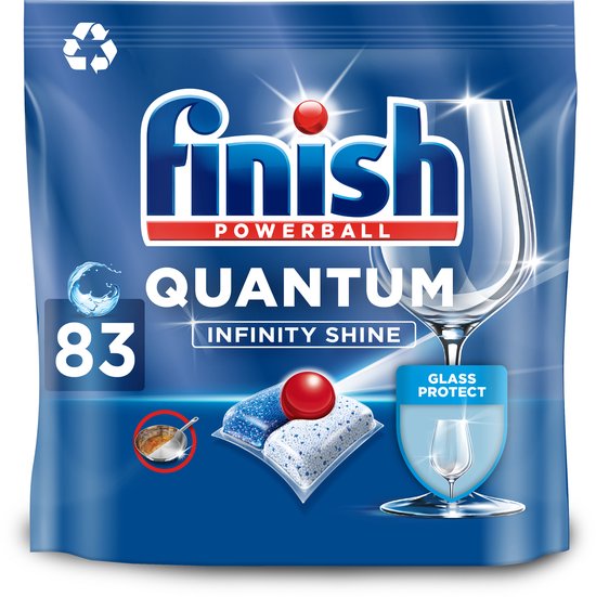 Foto: Finish quantum infinity shine vaatwastabletten 83 capsules kwartaalbox