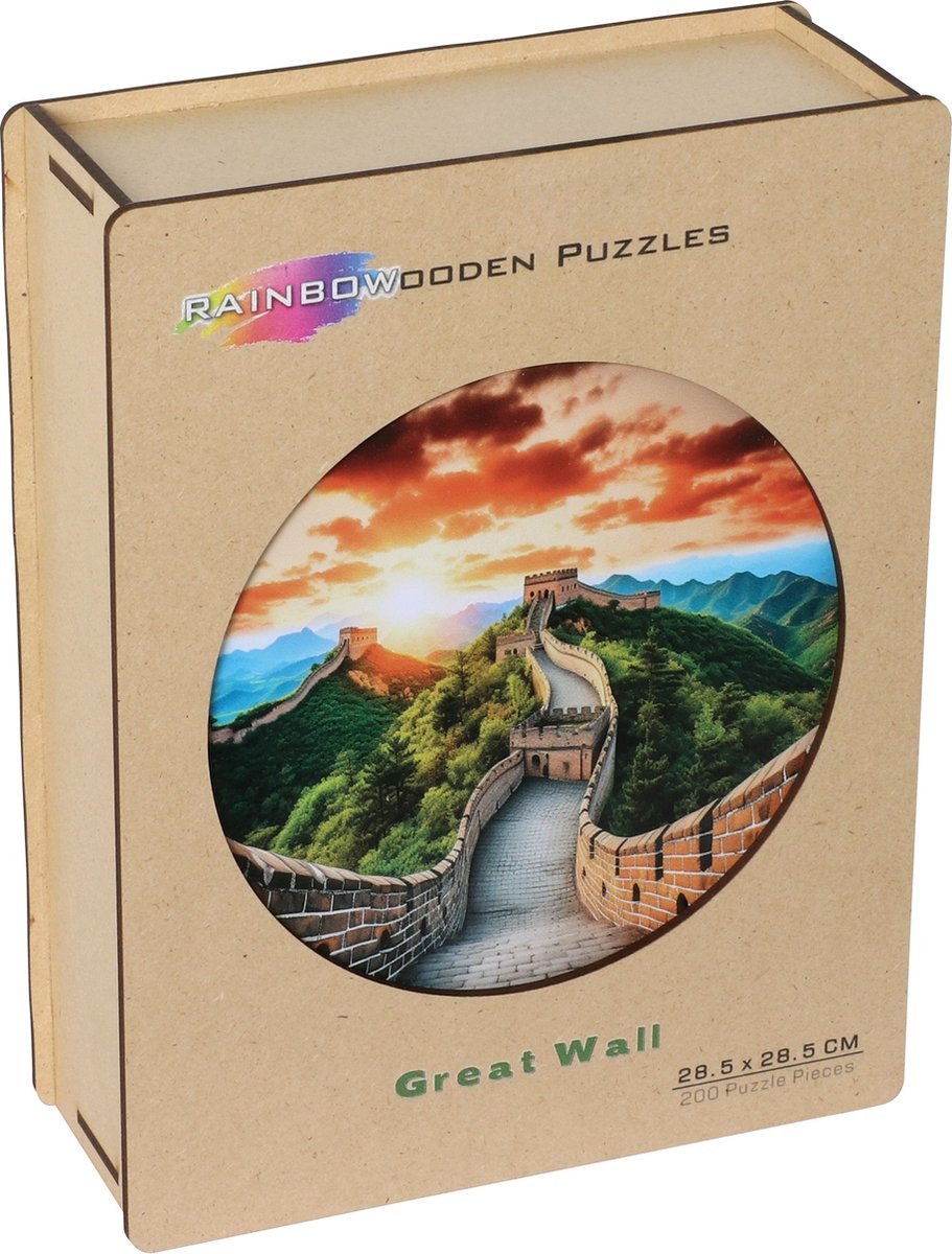 Eureka 2D RainboWooden Puzzle in MDF box Great wall