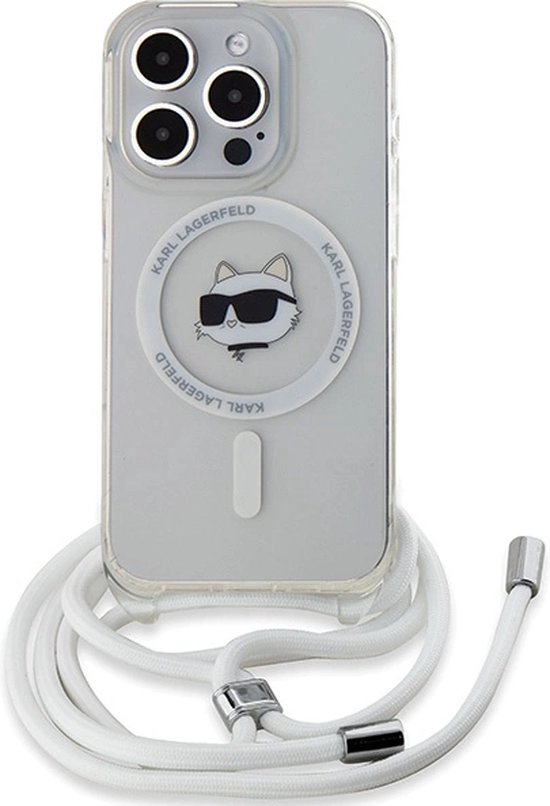 Karl - Lagerfeld - Coque IML Choupette Head&Cord MagSafe pour iPhone - 15 - Pro - Max - transparente