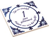Huwelijk Cadeau | Zijn We Eindelijk 1 Jaar Getrouwd, Krijgen We Zo'n Kut Tegeltje | Kuttegel | Huwelijkscadeau | Huwelijksverjaardag | Spreuktegel