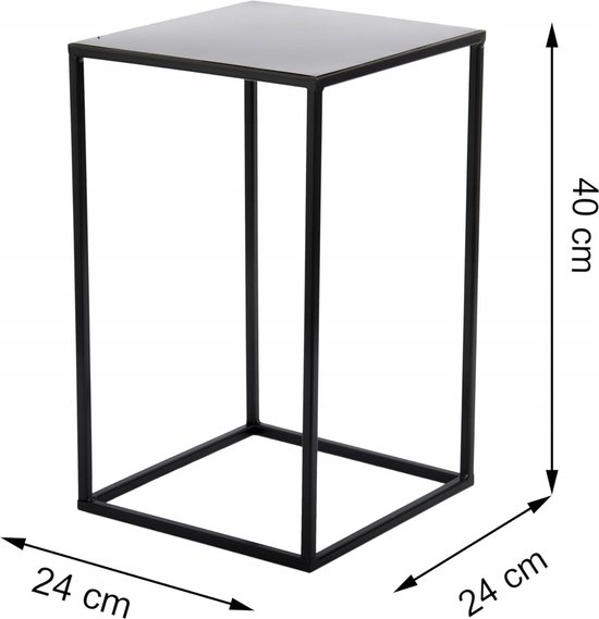 DanDiBo Tabouret Pour Fleurs Métal Noir Angulaire 50 Cm Support Pour Plantes 61925697