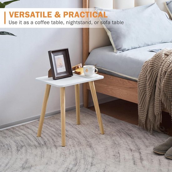 Een Vintage Houten Mid-Century Design Salontafel Met Plywood Poten Ontwerp Door Ludvik Volak 2