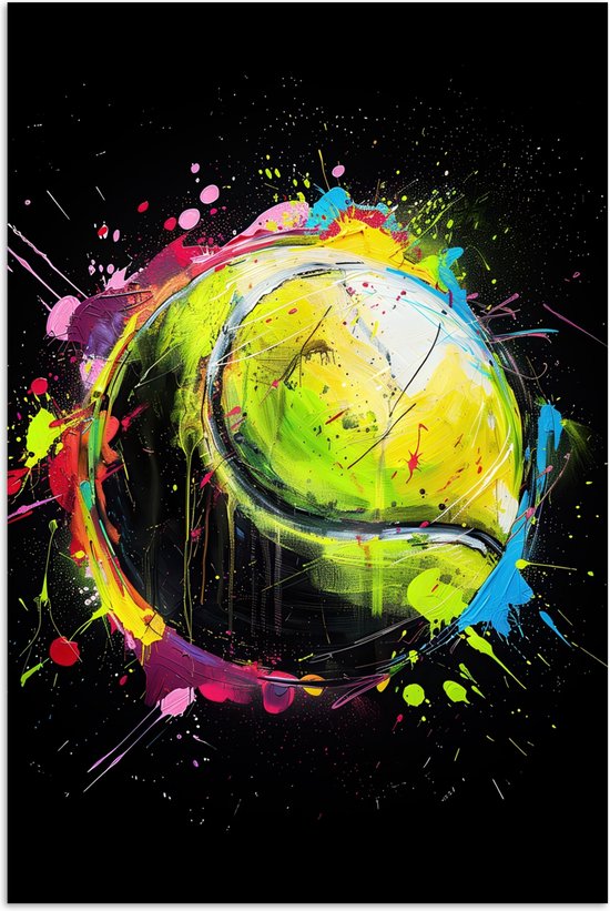Poster 120x180 cm - Graffiti - Sport - Tennis - Padel - Ballon - Posters - Décoration murale chambre ado - Décoration chambre ados - Accessoires chambre jeunesse ado
