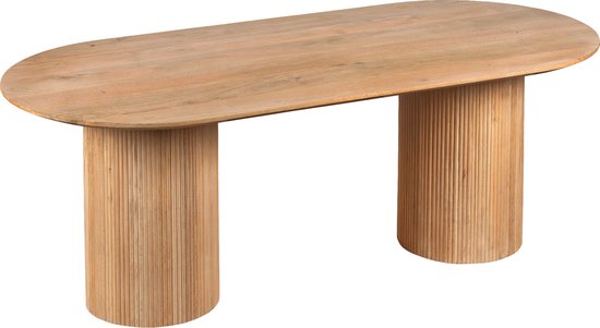 Foto: Lewis loft eettafel lynn ovaal 200x90 cm fsc gecertificeerd mangohout naturel