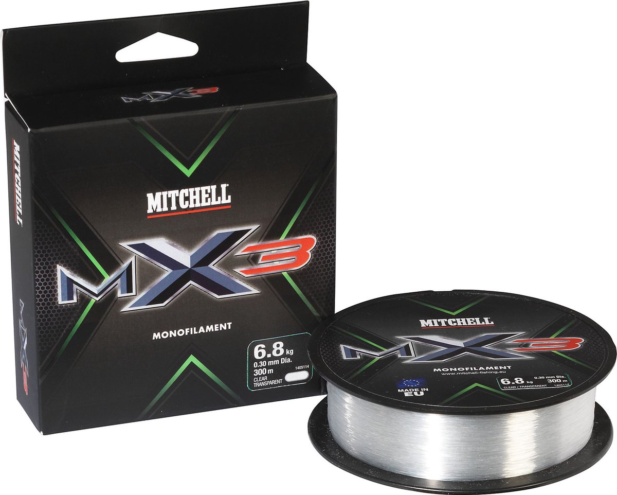 Mitchell MX3 Monofilament 150m 0.10mm Clear
