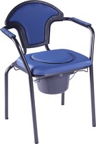 Toiletstoel - blauw vast
