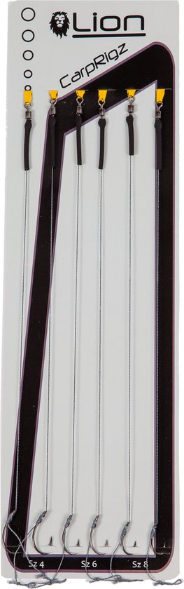 Lionsports karper onderlijnen – 6 stuks
