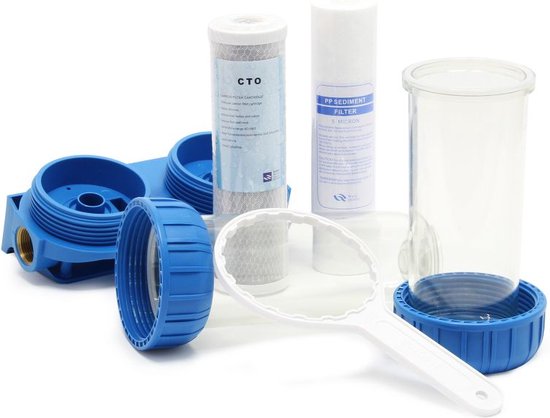 Filtro Acqua A 2 Stadi Naturewater – Con Cartucce 254 Mm, Attacco Tubo 32,89 Mm, Montaggio A Parete