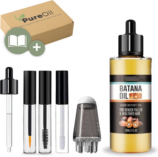 Foto: Pureoil batana oil serum incl applicator olie haarkammen 100 puur haargroei olie alternatief minoxidil incl ebook haar vitamines biologisch wonderolie