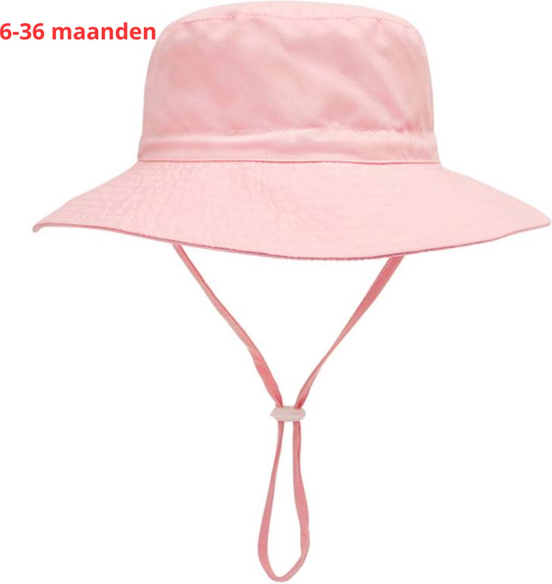 Nivard Zonnehoed - Reishoed - UV Beschermende Hoed - Bucket Hat - Festival - Pet - Hoedje Voor Baby - Hoofdbescherming - Lichtroze - 3-36 Maanden