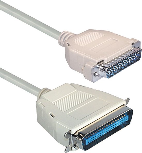 Parallelle printerkabel 25-pins SUB-D - 36-pins Centronics / gegoten ...