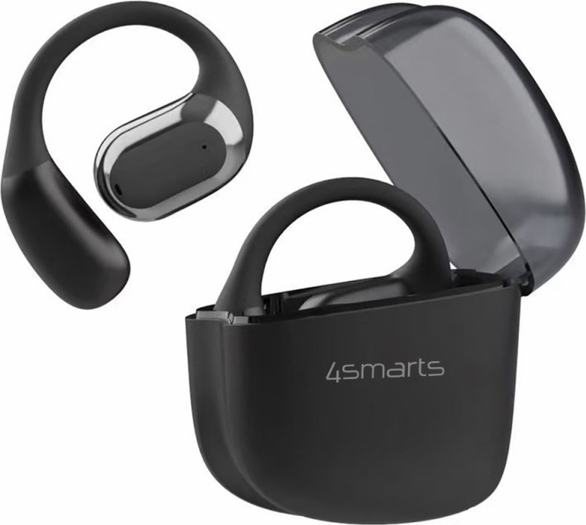 4smarts OWS SkyBuds Draadloze Oordopjes 5.4 Bluetooth Oortjes met Oorhaken Zwart – foto 3