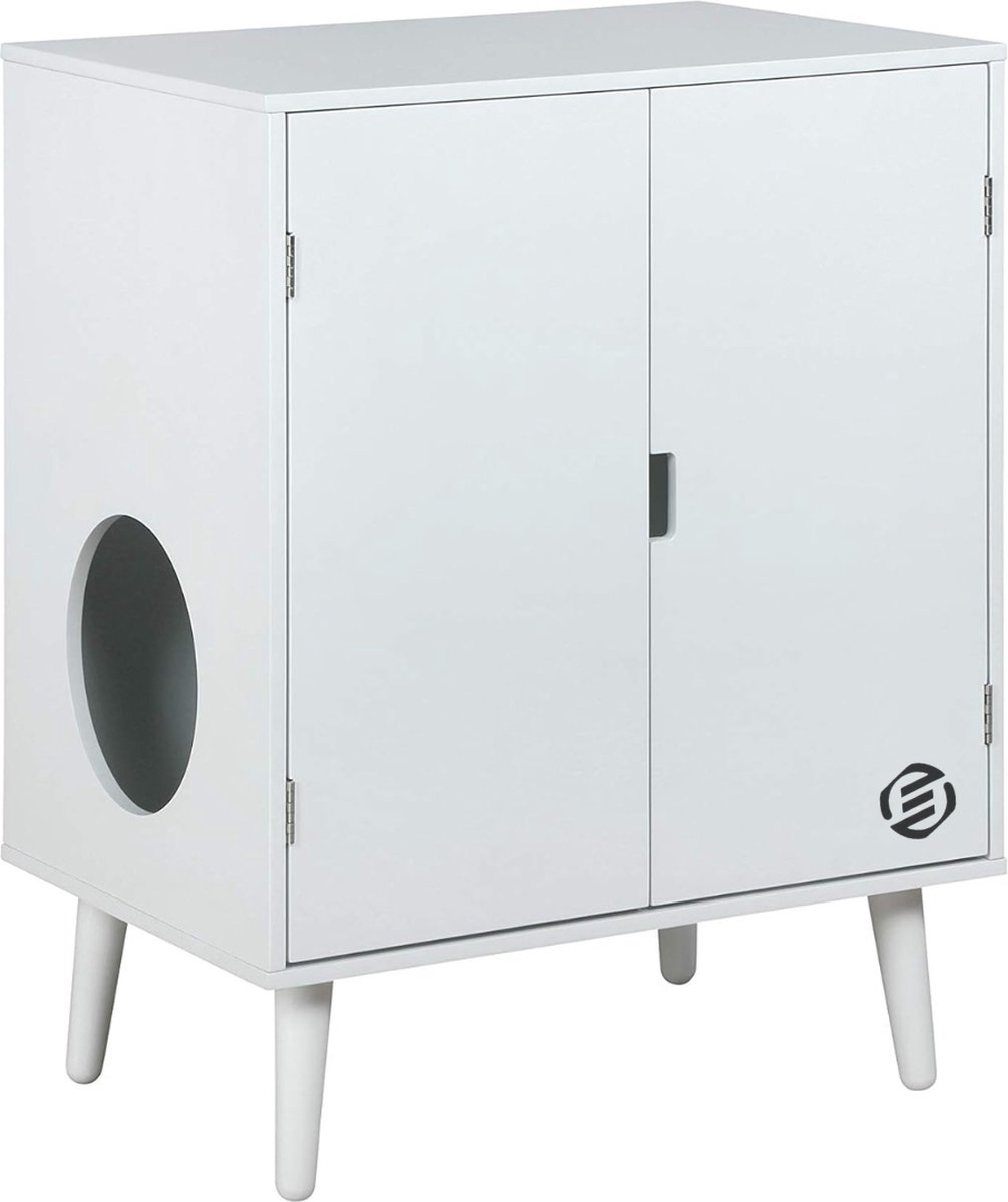 Equivera Kattenbak Ombouw – Kattenbak Kast – Kattenmeubel – Kattenkast – Kattenhuis – Kattenbak Container – Kattenbakkast – Kattenhuis Kattenbak – Kast Voor Kattenbak