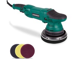 VONROC Polijstmachine - Poetsmachine – 1050W – Ø150MM – Soft start – Incl. 4 polijstschijven & steunschijf