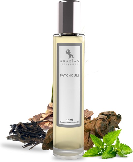 ARABIAN OPULENCE Unisex Parfum voor Heren & Dames PATCHOULI FR240 | Parfum Olie | Langhoudende Unisex Parfum | Eau de Parfum voor meisjes en jongens | Zachte Poederige Geur | Roll-on Parfum Cadeauset | Geur voor dames & Heren, Reisformaat (15ml)