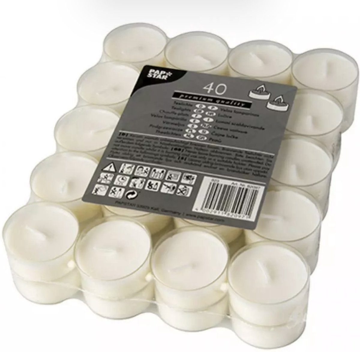 Goedkoopste Papstar - Papstar Bougie Chauffe-plat, Diamstre 38 Mm, Blanc