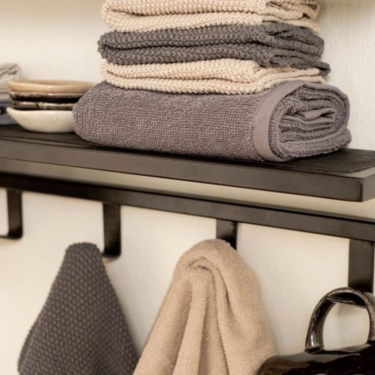 Home Society Theedoek 2 stuks Beige