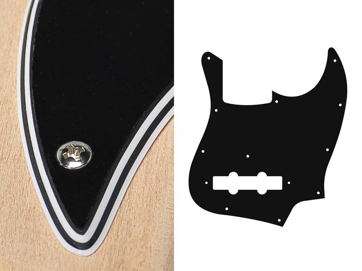 Boston JB-410-B pickguard, Jocker bass, standard, 4 ply, black