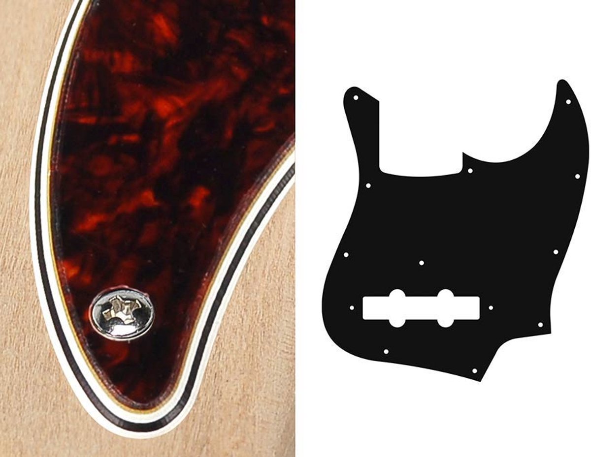 Boston JB-410-TI pickguard, Jocker bass, standard, 4 ply, tortoise intense