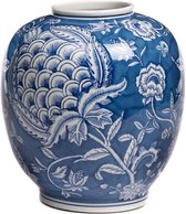 Grote Delfts blauwe bolle vaas urn. Handbeschilderd aardewerk Grote Delfts blauwe bolle vaas urn. Handbeschilderd aardewerk
