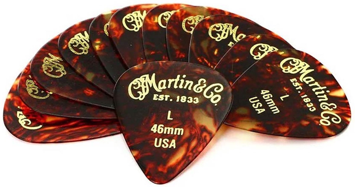 Martin SPA 18A0049 Pick Pack 351 Vorm 0.46 Mm Faux Schildpad Finish Licht Twaalf Stuks