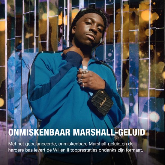 Marshall Willen II - Bluetoothspeaker - Zwart & Messing van Marshall — afbeelding 5