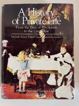 Boekomslag 'A History of Private Life', met een schilderij van een diner, 'A History of Private Life From the Fires of Revolution to the Great War'.