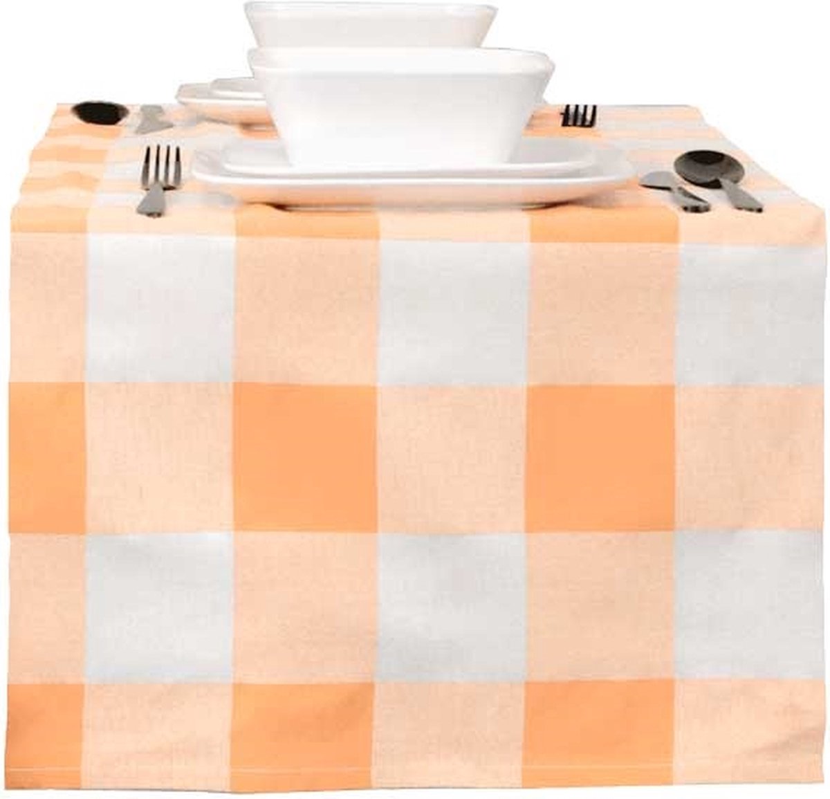 Unique Living - Tafelloper Kristi Apricot -45x150cm