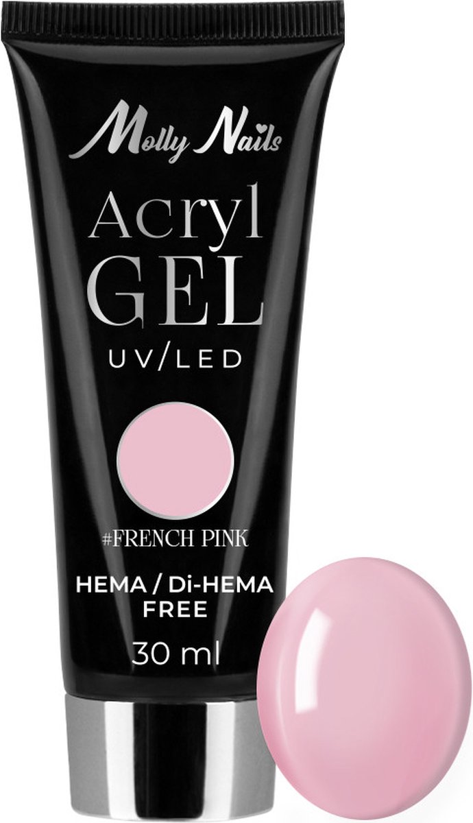 Goedkoopste Acrylgel Molly Nails French Pink 30ml Hema/DiHema vrij gelnagels - gel - acrylgel - polygel - nagels - manicure - nagelverzorging - nagelstyliste - buildergel - builder - uv / led - opbouwnagels - 15g - Caramdia